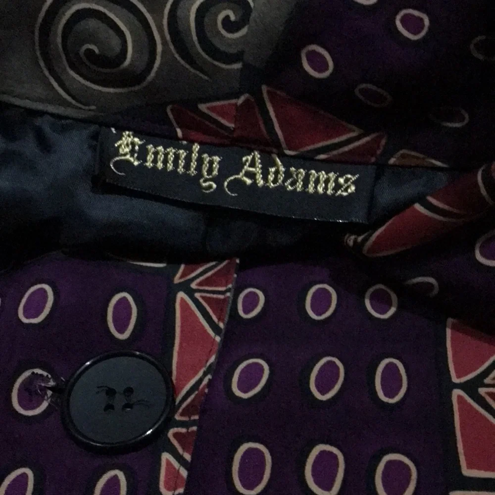 Vintage 80s Emily Adams Blazer Jacket Women Medium  Geometric Pop Art Jewel Tone - Picture 4 of 9